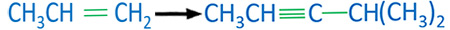 propene to 5-methyl-2-pentyne